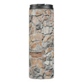 古い茶色の城の石のテクスチャ タンブラー (裏面)