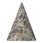 古い茶色の城の石のテクスチャ パーティーハット (左)