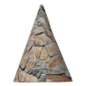 古い茶色の城の石のテクスチャ パーティーハット (右)