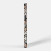古い茶色の城の石のテクスチャ iPhoneケース (右側面)