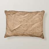 古い茶色の布：テクスチャ付きの背景。 アクセントクッション (裏面)