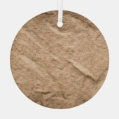 古い茶色の布：テクスチャ付きの背景。 ガラスオーナメント (裏面)