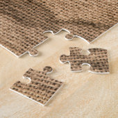 古い茶色の布：テクスチャ付きの背景。 ジグソーパズル (側面)