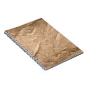 古い茶色の布：テクスチャ付きの背景。 ノートブック (右側)