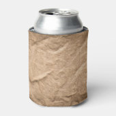 古い茶色の布:テクスチャ付きの背景。 缶クーラー (缶正面)