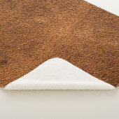 古い茶色の革 シェルパブランケット (3/4)