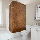 古い茶色の革 シャワーカーテン (インサイチュ)