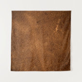 古い茶色の革 タペストリー (正面(横))