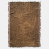 古い茶色の革:テクスチャ付き背景 スローブランケット (正面縦)