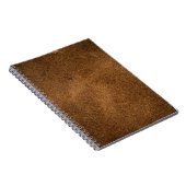 古い茶色の革:テクスチャ付き背景 ノートブック (右側)