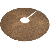 古い茶色の革:テクスチャ付き背景 ブラッシュドポリエステルツリースカート (アングル)