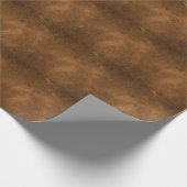 古い茶色の革:テクスチャ付き背景 ラッピングペーパー (角)