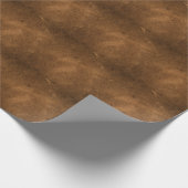 古い茶色の革:テクスチャ付き背景 ラッピングペーパー (角)