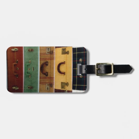 古い荷物ファッションド荷札またはゴルフバッグ ラゲッジタグ (正面横)