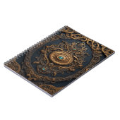 古い華美金ゴールドと青のデザイン ノートブック (左側)