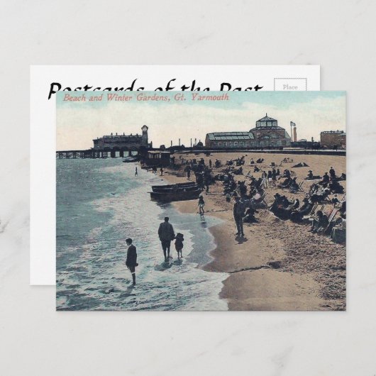 古い葉書 – 素晴らしヤマス,ノーフォーク ポストカード (正面/裏面)