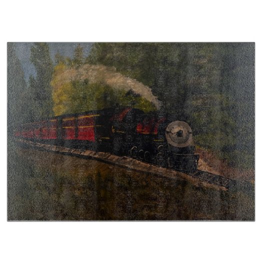 古い蒸気エンジン、オリジナルバイGary Poling カッティングボード (正面)