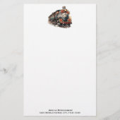 古い蒸気ファッションド列車レトロクリスマス 便箋 (正面)