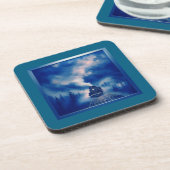 古い蒸気機関車を持つ青い色のシーン コースター (左側)