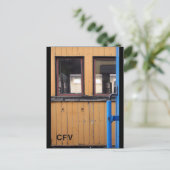 古い蒸気機関車ルマストロ黄色ワゴンポストカード ポストカード (スタンド正面)