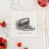 古い蒸気機関車 スタンダードカクテルナプキン (インサイチュ)