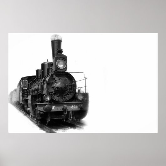古い蒸気機関車 ポスター (正面)