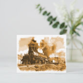 古い蒸気機関車 ポストカード (スタンド正面)