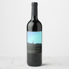 古い蒸気機関車 ワインラベル