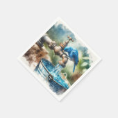 古い蛇口にブルーバード スタンダードカクテルナプキン (角)