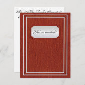 古い表紙結婚の 招待状 (正面/裏面)