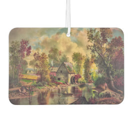 古い製粉所絵画の流れ カーエアーフレッシュナー