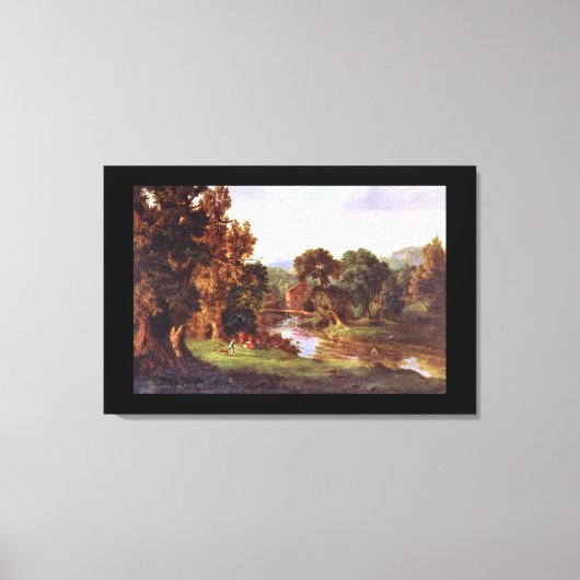 古い製粉所、ジョージ・インネス_ランドスケープ キャンバスプリント (正面)