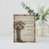 古い西のブーツのヴィンテージの保存日付カード セーブザデート (スタンド正面)