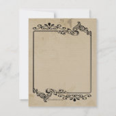 古い西の刺激を受けたでカスタマイズ可能な結婚式の招待 招待状 (裏面)
