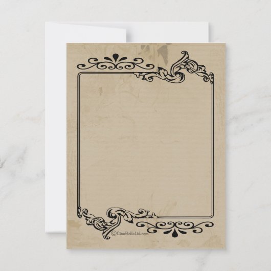 古い西の刺激を受けたでカスタマイズ可能な結婚式の招待 招待状 (裏面)