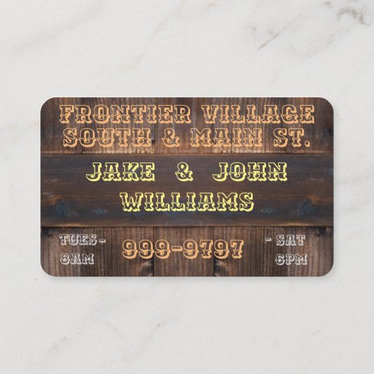 古い西の木の理髪店の印の名刺 名刺 (裏面)