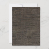 古い西の素朴な木製の結婚式招待状 招待状 (裏面)