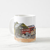 古い西の鉄道ターミナル コーヒーマグカップ (正面左)