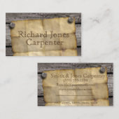 古い西はポスター~の大工、鉛管工、等がほしいと思いました 名刺 (正面/裏面)