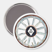 古い西ワゴンホイール マグネット (正面/裏面)