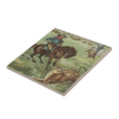 古い西部のカウボーイは操縦します円形になります タイル (側面)