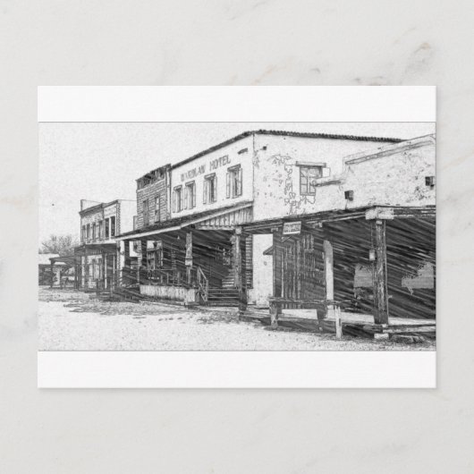古い西部の町 ポストカード (正面)