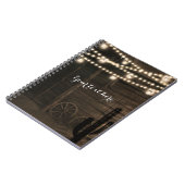 古い西部酒場＆ストリングライトの素朴な魅力 ノートブック (左側)