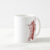 古い解剖学のイラストレーションの人間の椎骨動脈 コーヒーマグカップ (正面右)