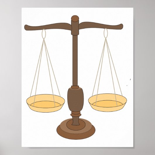 古い計量スケールまたはバランスビーム ポスター (正面)