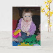 古い誕生日いかに カード (黄色い花)