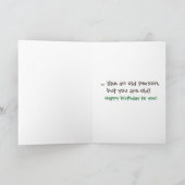 古い誕生日のユーモアの犬の鼻を取得する カード (内部)