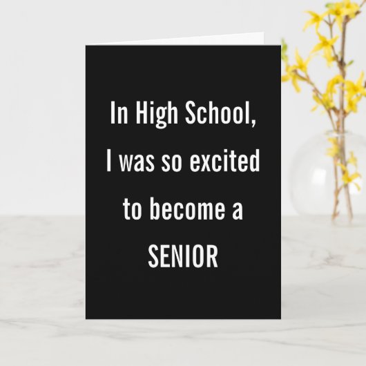 古い誕生日のユーモア カード (黄色い花)