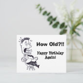 古い誕生日はがき ポストカード (スタンド正面)