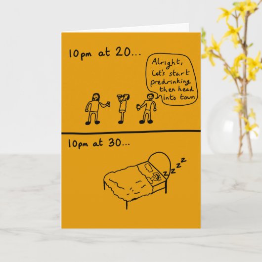 古い誕生日カードの取得 カード (黄色い花)